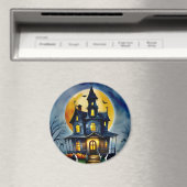 Whimsical Spuk House Circle Magnet (In Situ (Geschirrspüler))