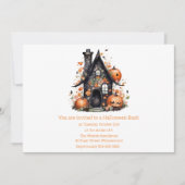 Whimsical Spuk House & Pumpkins Halloween Bash Einladung (Vorderseite)