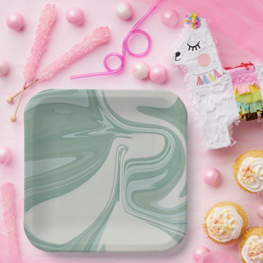 Whimsical Square Papierplatte für Babyduschen Pappteller (Party)