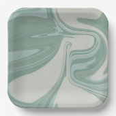 Whimsical Square Papierplatte für Babyduschen Pappteller (Vorderseite)