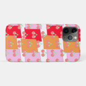 Whimsical Squares Red Orange Pink Cherries Case-Mate iPhone Hülle (Rückseite (Horizontal))