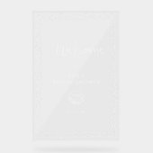 Whimsical Squiggle Hand Drawing Muschel Willkommen Acrylschild (Vorderseite)