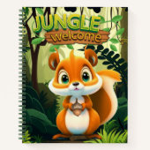 Whimsical Squirrel Animal Cartoon Graphic Forest🐿 Notizblock (Vorderseite)
