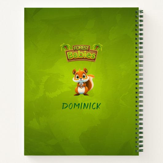 Whimsical Squirrel Animal Cartoon Graphic Forest🐿 Notizblock (Rückseite)