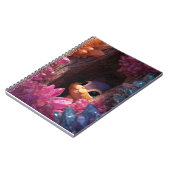 Whimsical Squirrel Rainbow Crystal Notebook Notizblock (Linke Seite)