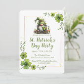 Whimsical St. Patrick’s Day Celebration Invite  Einladung (Stehend Vorderseite)