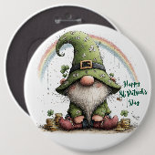 Whimsical St. Patrick’s Day Gnom Button (Vorne & Hinten)