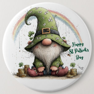 Whimsical St. Patrick’s Day Gnom Button