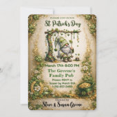 Whimsical St. Patrick’s Day Gnome  Einladung (Vorderseite)