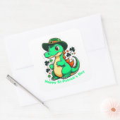 Whimsical St Patrick’s Day Stickers. St. Patty Day Quadratischer Aufkleber (Umschlag)