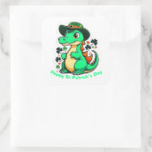 Whimsical St Patrick’s Day Stickers. St. Patty Day Quadratischer Aufkleber (Tasche)
