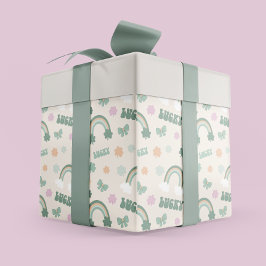 Whimsical St. Patrick's Day Rainbow & Kleeblatt Geschenkpapier