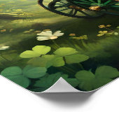 Whimsical St. Patrick's Day Wagon. Patty's Day Poster (Ecke)