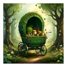 Whimsical St. Patrick's Day Wagon. Patty's Day