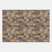 Whimsical Stacks Hunde Geschenkpapier Set (Vorderseite 2)