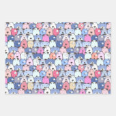 Whimsical Stacks Hunde Geschenkpapier Set (Vorderseite)