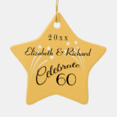 Whimsical Star 60-jähriges Jubiläum Geschenke-Weih Keramik Ornament (Vorne)