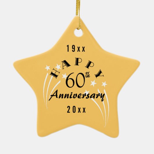 Whimsical Star 60-jähriges Jubiläum Geschenke-Weih Keramik Ornament