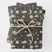 Whimsical Star Moon Planets Wolken Geschenkpapier Set (Beispiel)