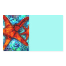 Whimsical Starfish Seashells Beach Aquamarin Pink