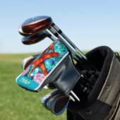 Whimsical Starfish Seashells Beach Personalisiert Golf Headcover (In Situ)