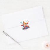 Whimsical Starfish Stickers! Runder Aufkleber (Umschlag)