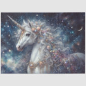 Whimsical Starlight Unicorn Decoupage  Seidenpapier (Vorderseite)