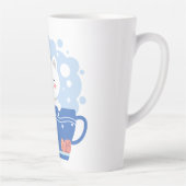 Whimsical Starry Kitten Blue Teacup Latte Mug Milchtasse (Rechts)