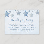 Whimsical Starry Night Books Blue Baby Dusche Begleitkarte (Vorderseite)