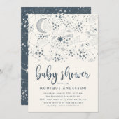 Whimsical Starry Night Constellation Baby Shower Einladung (Vorne/Hinten)