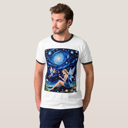 Whimsical Starry Night Fairy Shirt (Vorne ganz)