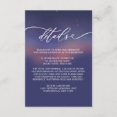 Whimsical Starry Night Script Modern Begleitkarte (Vorderseite)