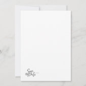 Whimsical Starry Night Script Modern Wedding Einladung (Rückseite)