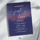 Whimsical Starry Night Script Modern Wedding Einladung