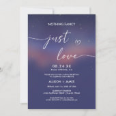 Whimsical Starry Night Script Modern Wedding Einladung (Vorderseite)