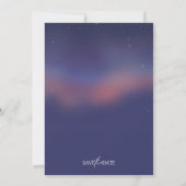 Whimsical Starry Night Script Modern Wedding Einladung (Rückseite)