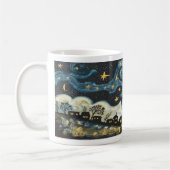 Whimsical Starry Night Village Coffee Tasse (Links)