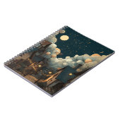 Whimsical Starry Village Night Notebook Notizblock (Linke Seite)