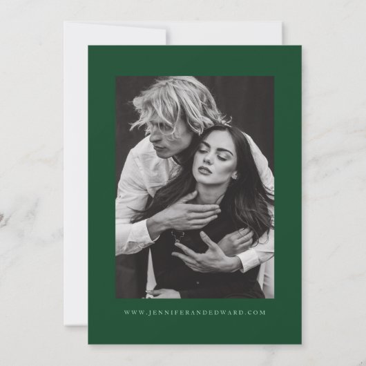 Whimsical Stars Emerald Green Save the Date (Rückseite)