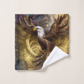 Whimsical Steampunk charmanter Adler Badhandtuch Set (Waschlappen)