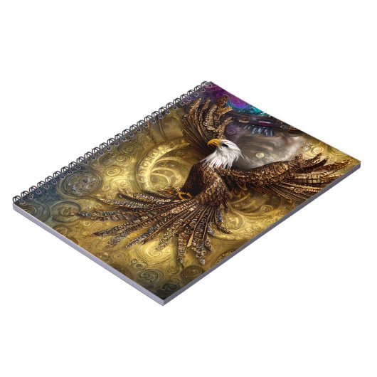 Whimsical Steampunk charmanter Adler Notizblock (Linke Seite)