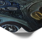 Whimsical Steampunk charmanter Adler Poster (Ecke)