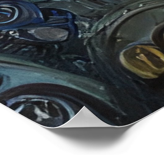 Whimsical Steampunk charmanter Adler Poster (Ecke)