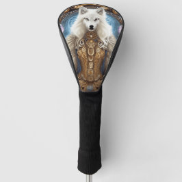 Whimsical steampunk charmanter weißer Wolf Golf Headcover