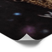 Whimsical steampunk charmanter weißer Wolf Poster (Ecke)