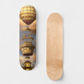 Whimsical Steampunk Heißluftballon Skateboard (Vorderseite)