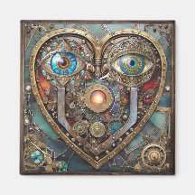 Whimsical Steampunk Herz Ich sehe dich Ich liebe d
