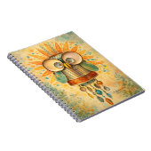 Whimsical Steampunk Owl Notebook – Vintage Notizblock (Rechte Seite)
