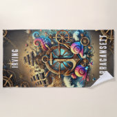 WHIMSICAL STEAMPUNK TIEFE SCHIFFFAHRT ANCHOR & WHE STRANDTUCH (Vorderseite)