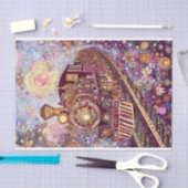 Whimsical Steampunk Train, Mosaik DH5L Decoupage Seidenpapier (Handwerk)